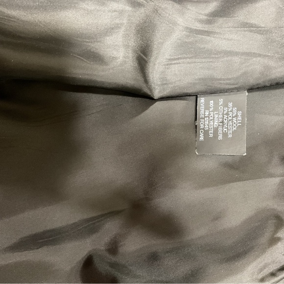 London Fog Womens Gray Wool Blend Long Sleeve Pea Coat With Scarf Size X-Large - Picture 9 of 15